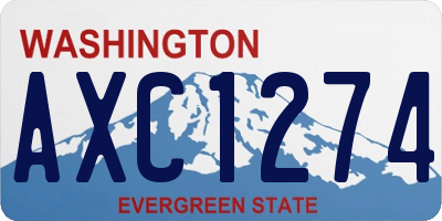 WA license plate AXC1274