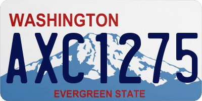 WA license plate AXC1275