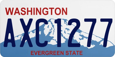 WA license plate AXC1277