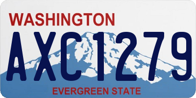 WA license plate AXC1279