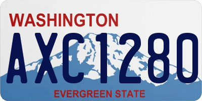 WA license plate AXC1280