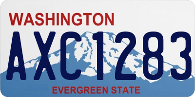 WA license plate AXC1283