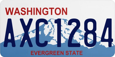 WA license plate AXC1284