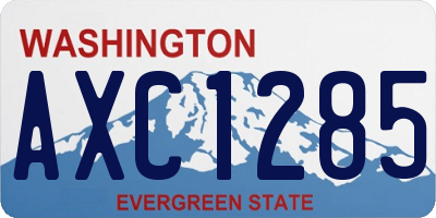 WA license plate AXC1285
