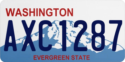 WA license plate AXC1287