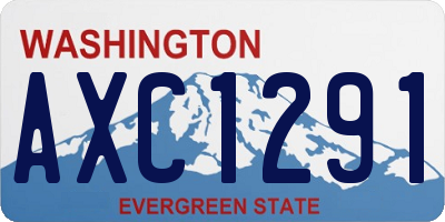 WA license plate AXC1291