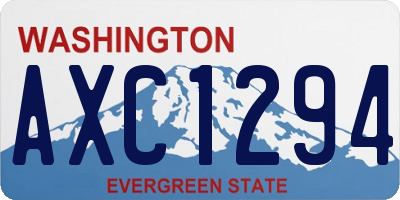 WA license plate AXC1294