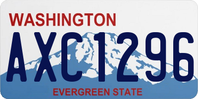 WA license plate AXC1296