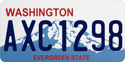 WA license plate AXC1298