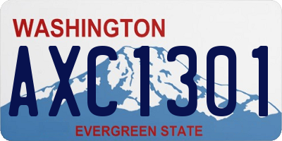 WA license plate AXC1301