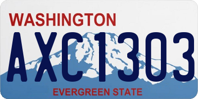 WA license plate AXC1303