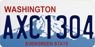 WA license plate AXC1304