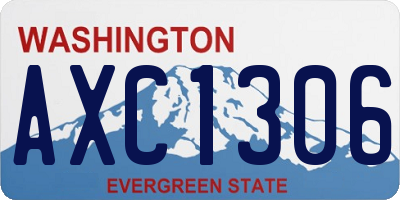 WA license plate AXC1306