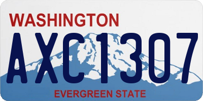 WA license plate AXC1307