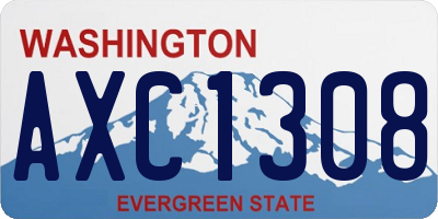 WA license plate AXC1308
