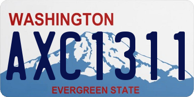 WA license plate AXC1311