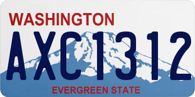 WA license plate AXC1312