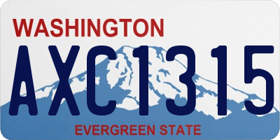 WA license plate AXC1315