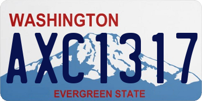 WA license plate AXC1317