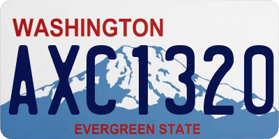 WA license plate AXC1320