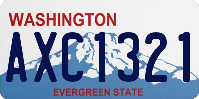WA license plate AXC1321