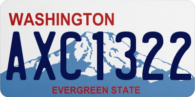 WA license plate AXC1322