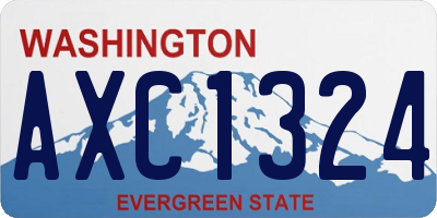 WA license plate AXC1324