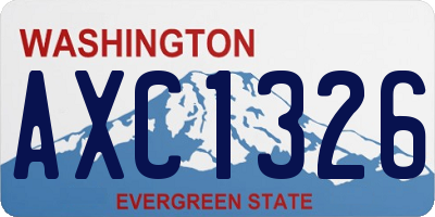 WA license plate AXC1326
