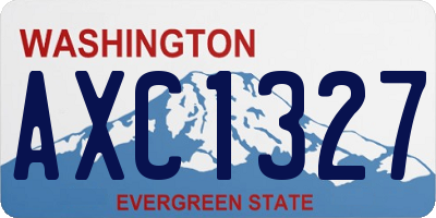 WA license plate AXC1327