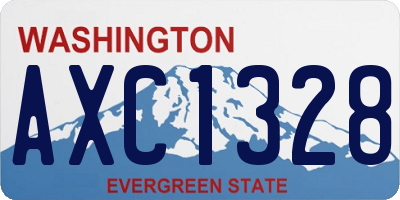 WA license plate AXC1328