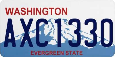 WA license plate AXC1330