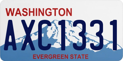 WA license plate AXC1331