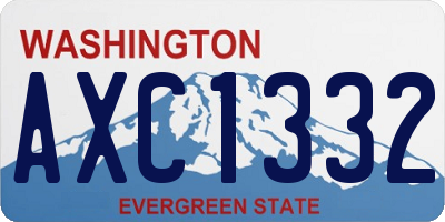 WA license plate AXC1332