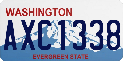 WA license plate AXC1338