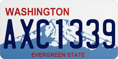 WA license plate AXC1339