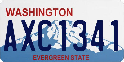 WA license plate AXC1341