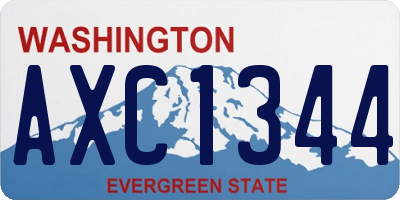 WA license plate AXC1344