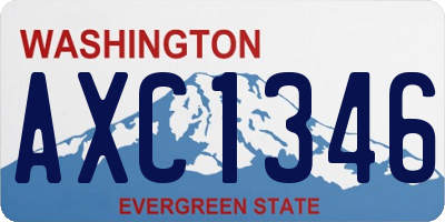 WA license plate AXC1346