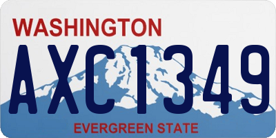 WA license plate AXC1349