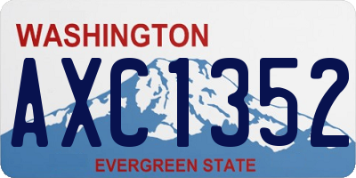 WA license plate AXC1352