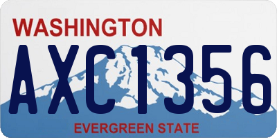 WA license plate AXC1356