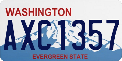 WA license plate AXC1357