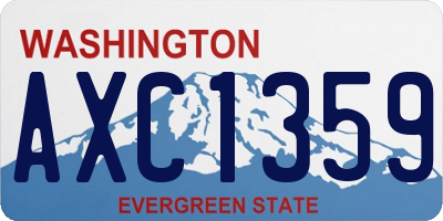 WA license plate AXC1359