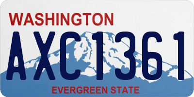 WA license plate AXC1361
