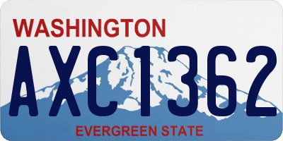 WA license plate AXC1362