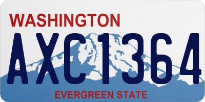 WA license plate AXC1364
