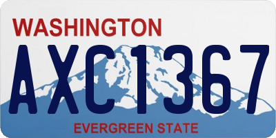 WA license plate AXC1367