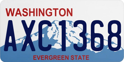 WA license plate AXC1368