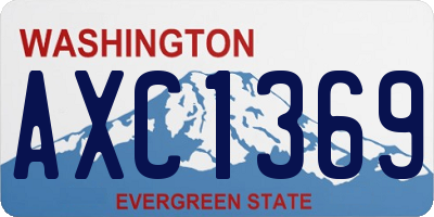 WA license plate AXC1369