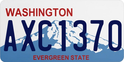 WA license plate AXC1370